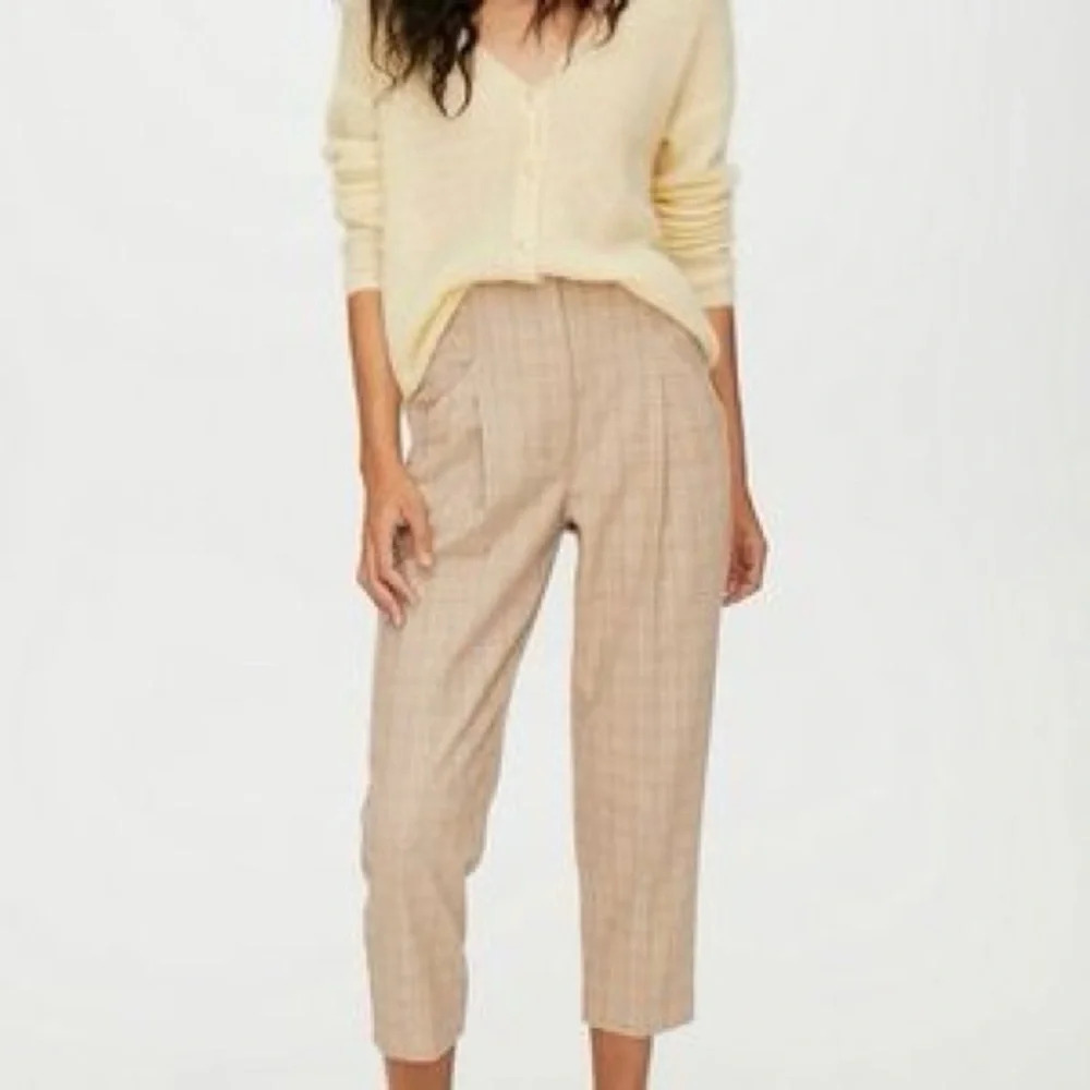Aritzia Wilfred Chambéry Plaid Wool  Trouser Pant